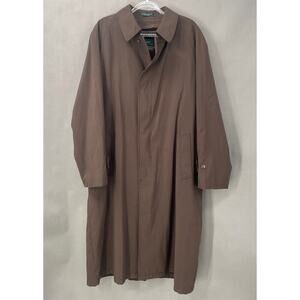 B24 Lauren Ralph Lauren Trench Coat Mens 44R Vintage 90s Y2K Old Money English